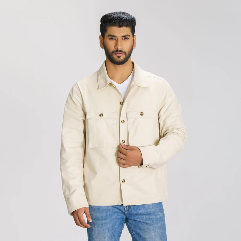 Men's Ivory Twill Jacket