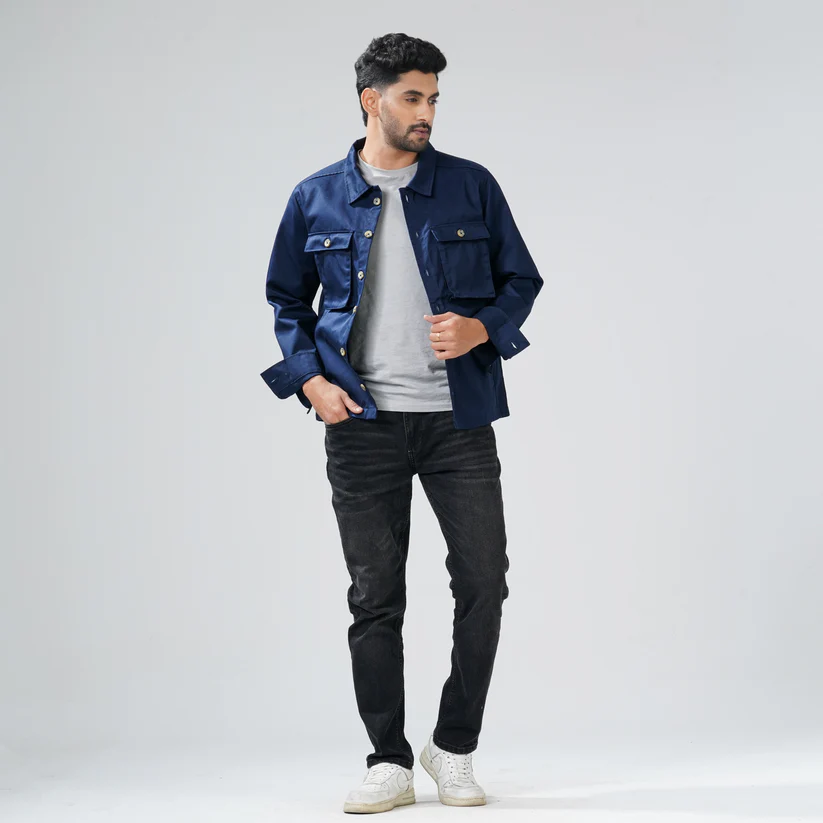 Men's Navy Twill Jacket