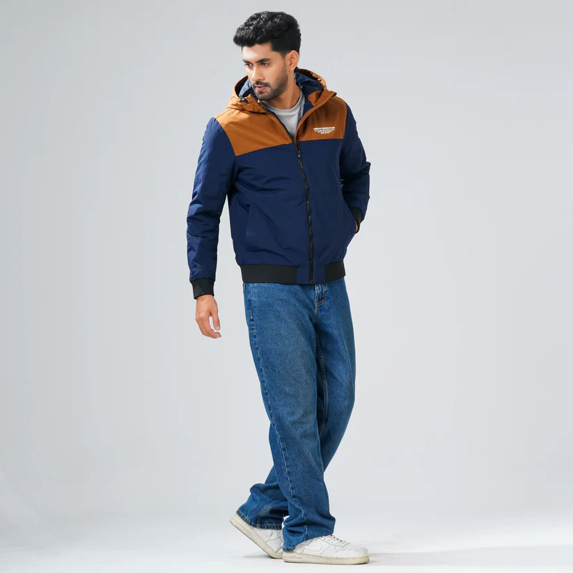 Mens Navy & Khaki Windbreaker