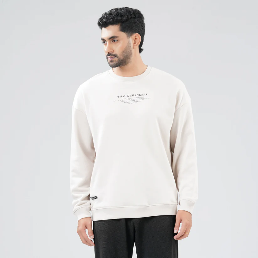Mens Light Beige Sweat Shirt