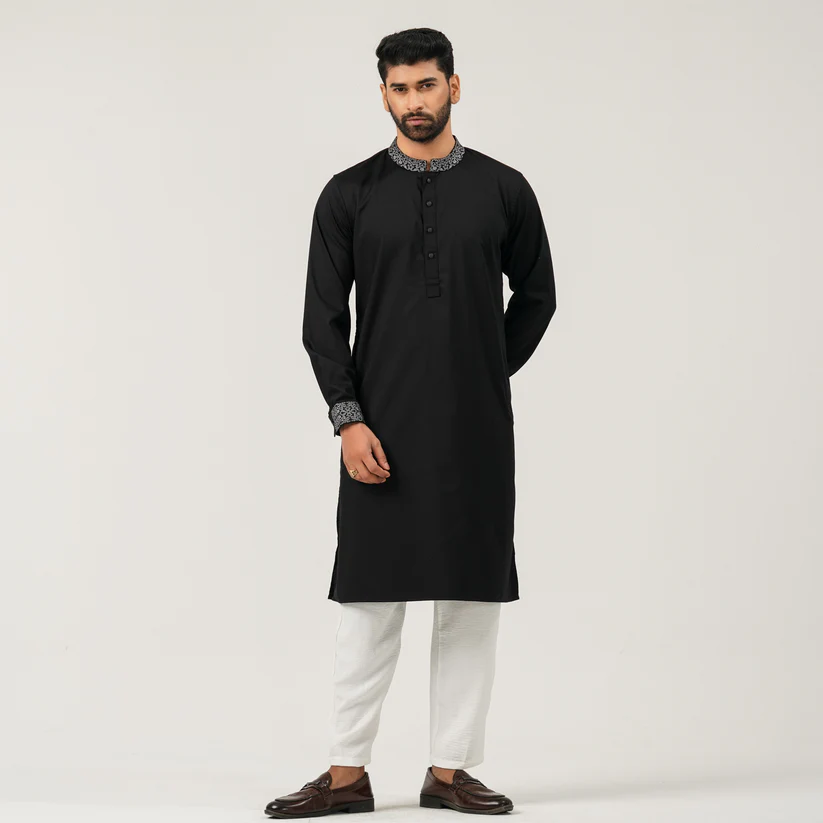 Mens Black Panjabi