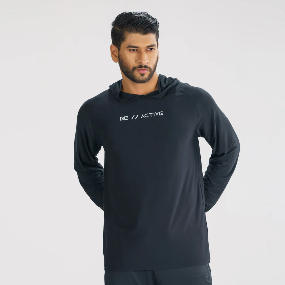 Mens Black Hoodie CH