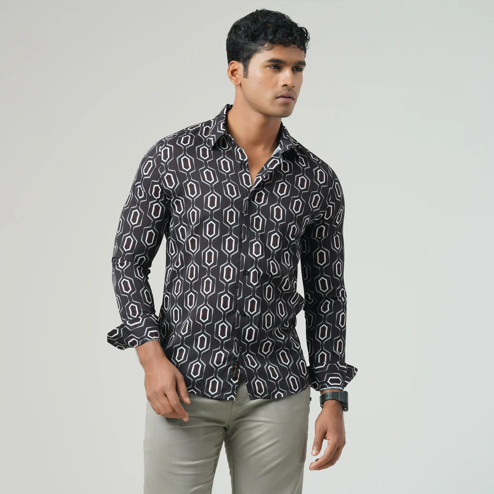Mens Black Aop Shirt