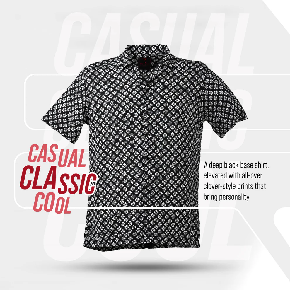 Mens Black Casual Shirt VK