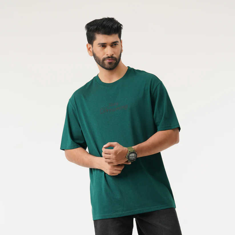 Mens PZ Green Oversized T-Shirt