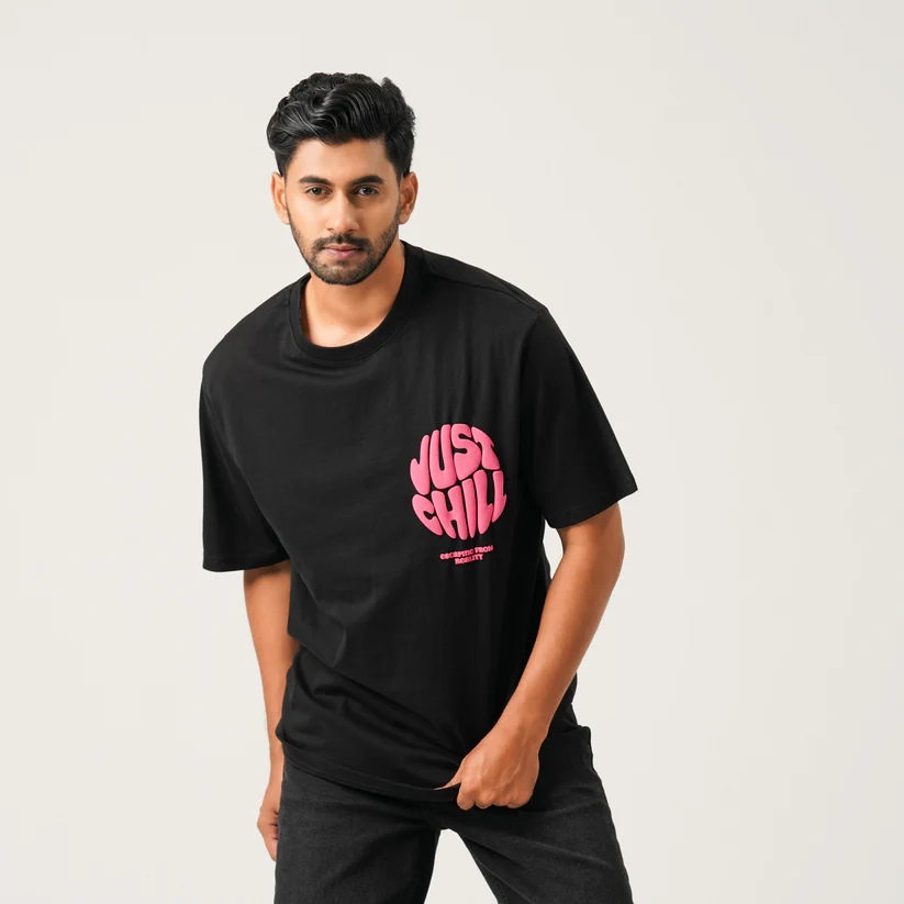 Mens YT Black Oversize T-Shirt
