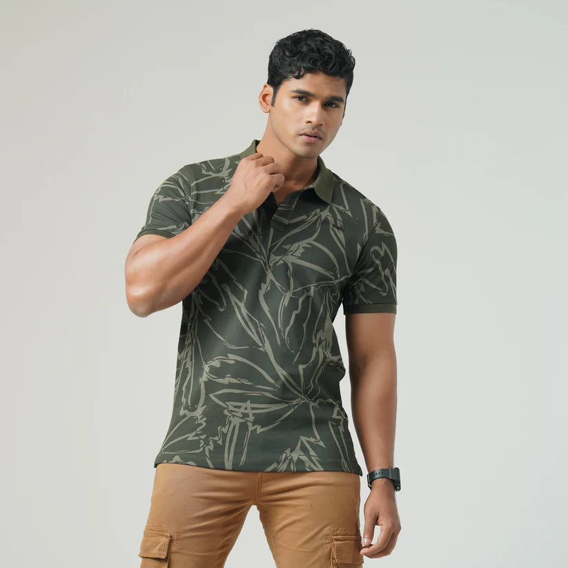 Mens IP Olive Polo