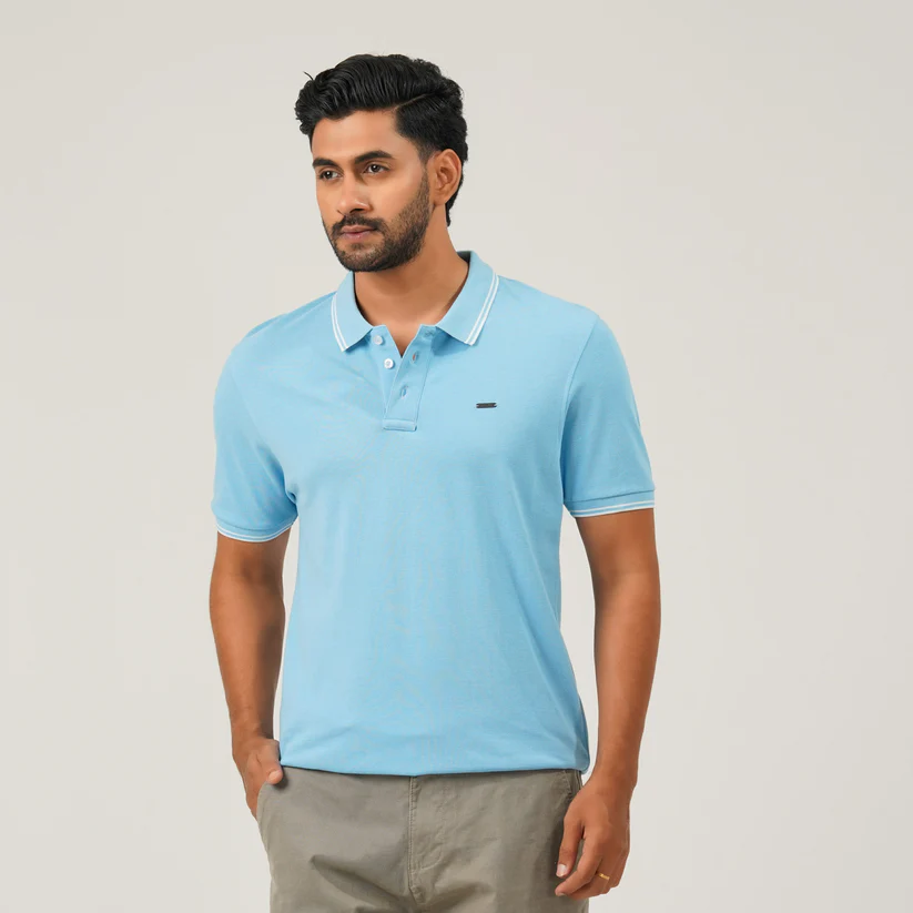 Mens Light Blue MP Polo