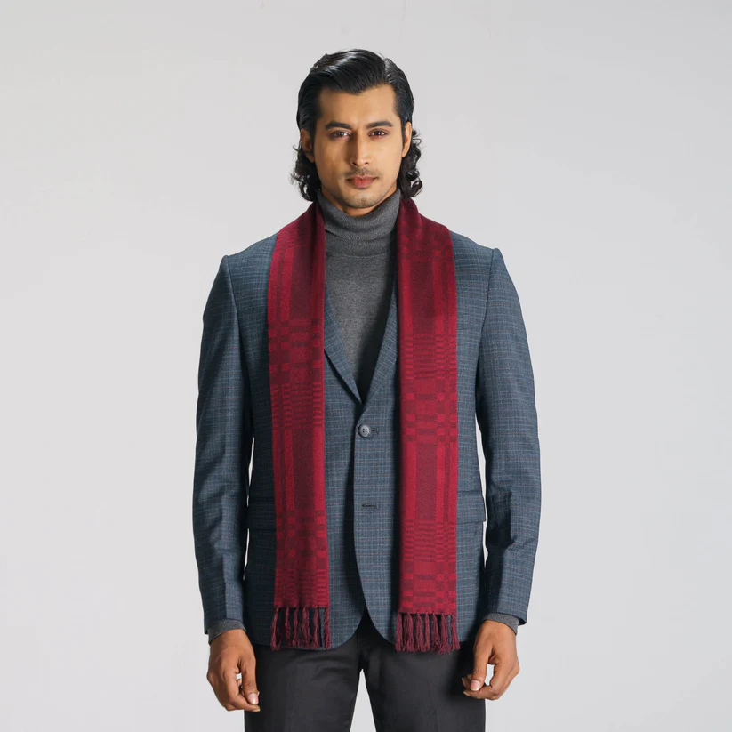 Mens Maroon Muffler