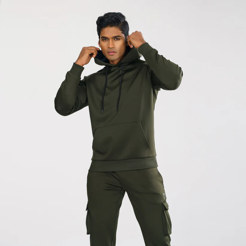 Mens Olive Hoodie