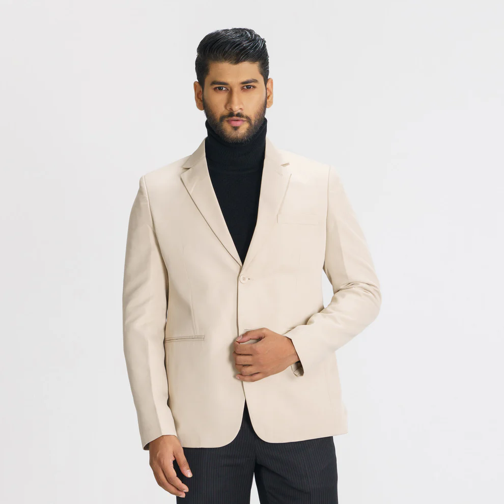Men's Beige Casual Blazer (S)